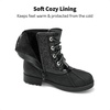 image:imageDREAM PAIRS Girls Glitter Ankle Boots Warm and Soft Velvet Lining with Side Zipper for ToddlerLittle KidBig KidBlack
