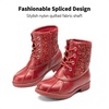 image:imageDREAM PAIRS Girls Glitter Ankle Boots Warm and Soft Velvet Lining with Side Zipper for ToddlerLittle KidBig KidRed
