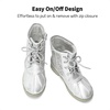 image:imageDREAM PAIRS Girls Glitter Ankle Boots Warm and Soft Velvet Lining with Side Zipper for ToddlerLittle KidBig KidSliver