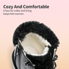image:imageDREAM PAIRS Girls Kids Side Zipper Lace up Faux Fur Ankle BootsBlackPu