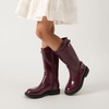image:imageDREAM PAIRS Girls Knee High Boots Side Zipper Riding Shoes for Little KidBig KidBurgundy