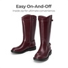 image:imageDREAM PAIRS Girls Knee High Boots Side Zipper Riding Shoes for Little KidBig KidBurgundy