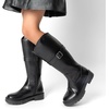 image:imageDREAM PAIRS Girls Knee High Buckle Fashion Riding Boots Little KidBig KidAll Black