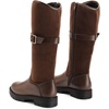 image:imageDREAM PAIRS Girls Knee High Buckle Fashion Riding Boots Little KidBig KidBrown