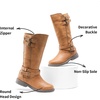 image:imageDREAM PAIRS Girls Knee High Fashion Riding Boots for ToddlerLittle KidBig KidTan 03