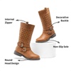 image:imageDREAM PAIRS Girls Knee High Fashion Riding Boots for ToddlerLittle KidBig KidTan