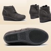 image:imageDREAM PAIRS Girls Low Wedge Heel Booties Side Zipper Ankle Boots ToddlerLittle KidBig KidGrey