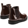 image:imageDREAM PAIRS Girls Side Zipper Chelsea Ankle Boots Little KidBig KidBrownPat