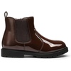 image:imageDREAM PAIRS Girls Side Zipper Chelsea Ankle Boots Little KidBig KidBrownPat