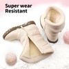 image:imageDREAM PAIRS Girls Winter Snow Boots Faux Fur Lined Mid Calf ShoesApricot