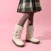 image:imageDREAM PAIRS Girls Winter Snow Boots Faux Fur Lined Mid Calf ShoesApricot