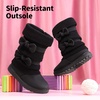image:imageDREAM PAIRS Girls Winter Snow Boots Faux Fur Lined Mid Calf ShoesBlack