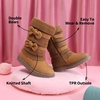 image:imageDREAM PAIRS Girls Winter Snow Boots Faux Fur Lined Mid Calf ShoesCamel
