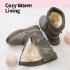 image:imageDREAM PAIRS Girls Winter Snow Boots Faux Fur Lined Mid Calf ShoesGreyPu