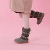 image:imageDREAM PAIRS Girls Winter Snow Boots Faux Fur Lined Mid Calf ShoesGreyPu