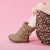 image:imageDREAM PAIRS Girls Winter Snow Boots Faux Fur Lined Mid Calf ShoesKhaki