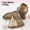 image:imageDREAM PAIRS Girls Winter Snow Boots Faux Fur Lined Mid Calf ShoesKhaki