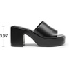 image:imageDREAM PAIRS High Chunky Platform Heels for Women Fashion Comfort Slip on Square Open Toe Block Heel SandalsBlackpu