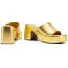 image:imageDREAM PAIRS High Chunky Platform Heels for Women Fashion Comfort Slip on Square Open Toe Block Heel SandalsGoldpu