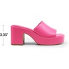 image:imageDREAM PAIRS High Chunky Platform Heels for Women Fashion Comfort Slip on Square Open Toe Block Heel SandalsHot Pinkpu