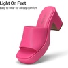 image:imageDREAM PAIRS High Chunky Platform Heels for Women Fashion Comfort Slip on Square Open Toe Block Heel SandalsHot Pinkpu