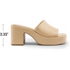 image:imageDREAM PAIRS High Chunky Platform Heels for Women Fashion Comfort Slip on Square Open Toe Block Heel SandalsNudepu