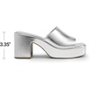 image:imageDREAM PAIRS High Chunky Platform Heels for Women Fashion Comfort Slip on Square Open Toe Block Heel SandalsSilverpu