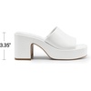 image:imageDREAM PAIRS High Chunky Platform Heels for Women Fashion Comfort Slip on Square Open Toe Block Heel SandalsWhitepu