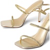 image:imageDREAM PAIRS High Heels Stilettos for Women  Strappy Gladiator Sexy Square Toe Open Toe Dressy Pumps SandalsGold