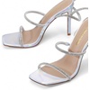 image:imageDREAM PAIRS High Heels Stilettos for Women  Strappy Gladiator Sexy Square Toe Open Toe Dressy Pumps SandalsSilver