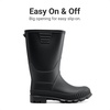 image:imageDREAM PAIRS Kids Rain Boots EasyOn Lightweight NonSlip Outsole for Boys amp Girls Outdoor Rainy Day PlayAll Black