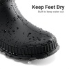 image:imageDREAM PAIRS Kids Rain Boots EasyOn Lightweight NonSlip Outsole for Boys amp Girls Outdoor Rainy Day PlayAll Black