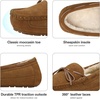 image:imageDREAM PAIRS Mens House Slippers Moccasin Indoor Outdoor Fuzzy Furry Loafers Suede Leather Warm Comfortable Shoes02tan