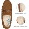 image:imageDREAM PAIRS Mens House Slippers Moccasin Indoor Outdoor Fuzzy Furry Loafers Suede Leather Warm Comfortable Shoes02tan