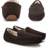 image:imageDREAM PAIRS Mens House Slippers Moccasin Indoor Outdoor Fuzzy Furry Loafers Suede Leather Warm Comfortable ShoesBrown
