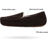 image:imageDREAM PAIRS Mens House Slippers Moccasin Indoor Outdoor Fuzzy Furry Loafers Suede Leather Warm Comfortable ShoesBrown