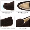 image:imageDREAM PAIRS Mens House Slippers Moccasin Indoor Outdoor Fuzzy Furry Loafers Suede Leather Warm Comfortable ShoesBrown