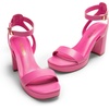 image:imageDREAM PAIRS Platform Heels for Women High Block Chunky Open Toe Ankle Strap Heels Fashion Wedding Party Evening Prom Dance Dress Pump Sandals ShoesHot Pinkpu