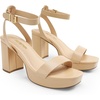 image:imageDREAM PAIRS Platform Heels for Women High Block Chunky Open Toe Ankle Strap Heels Fashion Wedding Party Evening Prom Dance Dress Pump Sandals ShoesNudepu