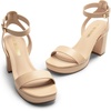 image:imageDREAM PAIRS Platform Heels for Women High Block Chunky Open Toe Ankle Strap Heels Fashion Wedding Party Evening Prom Dance Dress Pump Sandals ShoesNudepu