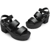 image:imageDREAM PAIRS Platform Heels for Women Lightweight Chunky Open Toe Stylish Comfortable Fisherman Sandals with Adjustable Ankle StrapBlack