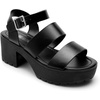 image:imageDREAM PAIRS Platform Heels for Women Lightweight Chunky Open Toe Stylish Comfortable Fisherman Sandals with Adjustable Ankle StrapBlackoily