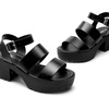 image:imageDREAM PAIRS Platform Heels for Women Lightweight Chunky Open Toe Stylish Comfortable Fisherman Sandals with Adjustable Ankle StrapBlackoily