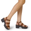 image:imageDREAM PAIRS Platform Heels for Women Lightweight Chunky Open Toe Stylish Comfortable Fisherman Sandals with Adjustable Ankle StrapBrown
