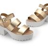 image:imageDREAM PAIRS Platform Heels for Women Lightweight Chunky Open Toe Stylish Comfortable Fisherman Sandals with Adjustable Ankle StrapGold