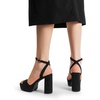 image:imageDREAM PAIRS Platform High Heels for Women Chunky Round Open Toe Ankle Strap Stylish Heeled Sandals for Party Prom WeddingBlacksuede