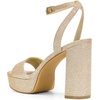 image:imageDREAM PAIRS Platform High Heels for Women Chunky Round Open Toe Ankle Strap Stylish Heeled Sandals for Party Prom WeddingGoldglitter