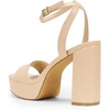 image:imageDREAM PAIRS Platform High Heels for Women Chunky Round Open Toe Ankle Strap Stylish Heeled Sandals for Party Prom WeddingNudepu