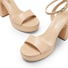 image:imageDREAM PAIRS Platform High Heels for Women Chunky Round Open Toe Ankle Strap Stylish Heeled Sandals for Party Prom WeddingNudepu