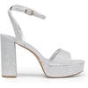image:imageDREAM PAIRS Platform High Heels for Women Chunky Round Open Toe Ankle Strap Stylish Heeled Sandals for Party Prom WeddingSilverglitter